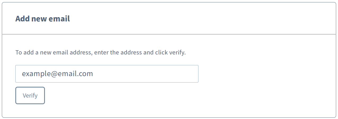 Add new email form